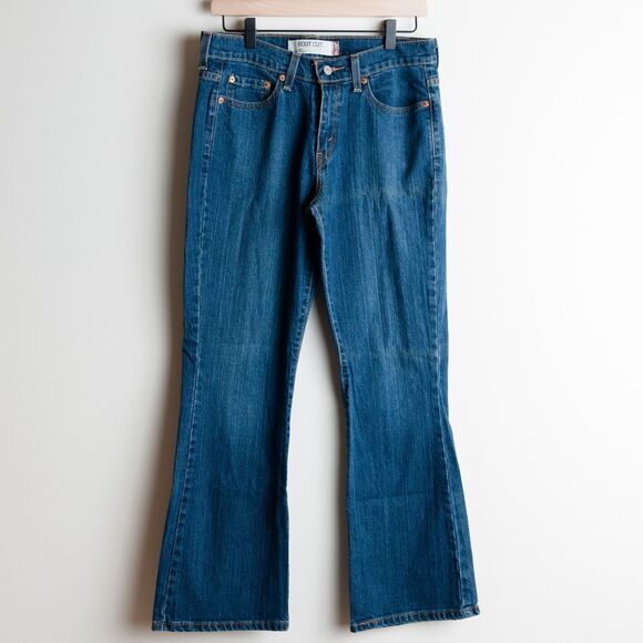Levi's 515 Jeans Womens 8 S Dark Wash Boot Cut Mid Rise Y2k Stretch - Picture 1 of 12